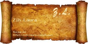 Zih Laura névjegykártya